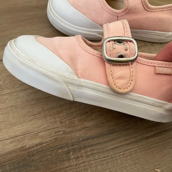Vans Toddler Mary Jane Sneakers in Pink and White - Picture 8 of 11